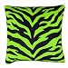 Zebra Print Square Decorative Pillow - Lime Green/Black Zebra Print Square Decorative Pillow - Lime Green/Black
