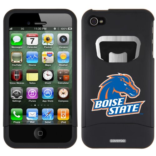 Boise State Mascot - top design on a Black iPhone 4 / 4S iBottleOpener Slider Case