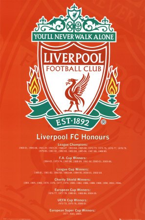 Liverpool Football Club Sports Poster Print, 24x36