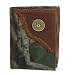 Mossy Oak Fabric Camo Tri-fold Wallet with Leather Corner - Collegiate Series