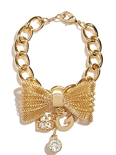G by GUESS Women's Gold-Tone Mesh Bow Bracelet