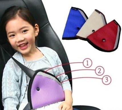 Generic Baby Secure Car Seat Belt with a Triangular Adjust Safe Device Car Seat Cover (Color:Random)