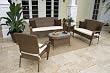 Grenada 5 Piece Seating Set Antique Brown