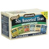 Bigelow Decaffeinated Assorted Teas, 18-Count Boxes (Pack of 6)