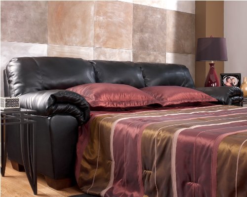 Full Sleeper by Ashley - Black Faux Leather (6450036)