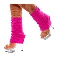 Sexy Stulpen pink pinke Str�mpfe Beinw�rmer 80iger Jahre Bein W�rmer f�r Damen 80's neonpink Aerobic