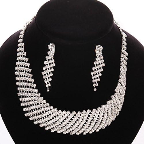 Crystal Bridal Jewelry Sets Hotsale Necklace+earrings Classic Jewelry Wedding Accessory, Party Jewelry