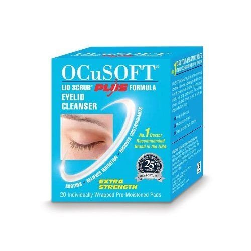 Ocusoft Lid Scrub Plus (20 Individually Wrapped Pre- Moistened Pads) by Scope Ophthalmics Ltd