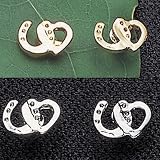 Equestrian Horseshoe with Heart Earrings