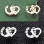 Exselle Horseshoe with Heart Earrings - 22 Carat Gold Plate