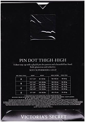 Victoria's Secret Pin Dot Thigh-High All Black (B)