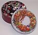 Gourmet Food : Scott's Cakes Licorice Bridge Mix in a Christmas Wreath Tin