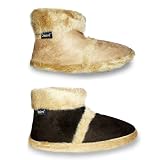 New Mens Famour Fur Furry Cooler Ankle Boots Slippers Size 7 8 9 10 11 12 Small Medium Large