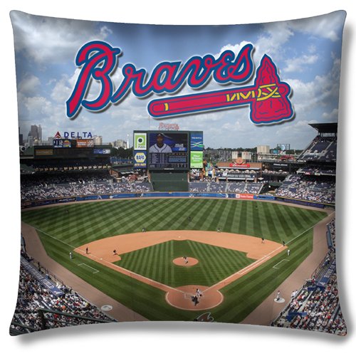 Atlanta Braves MLB Photo Real Toss Pillow (18x18
