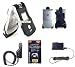Super Accessories Lot for Motorola Razr / V3 / V3m / V3c (Includes CAR Charger, Travel Home Wall Charger, Leather Case, Swivel Ratcheting Belt Clip Holster, & Antenna Booster)