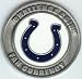 NFL Indianapolis Colts Poker Guard with black velvet pouch