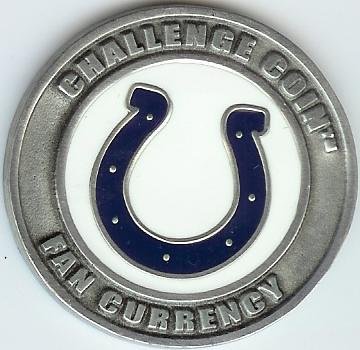 NFL Indianapolis Colts Poker Guard with black velvet pouch