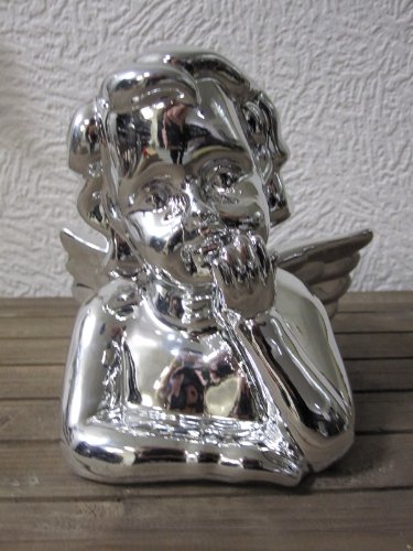 Deko Figur Engel aus Keramik in