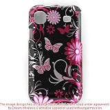 51W0JvVlFPL. SL160  Premium Design Hard Crystal Snap on Case Cover for Samsung Vibrant T959, T Mobile, Pink Butterfly Print