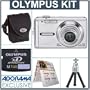 Olympus FE-340 Digital Silver Camera Kit, with 1 GB xD Picture Memory Card, Camera Bag, Table Top Tripod, EZ Digital Photography Guide Card
