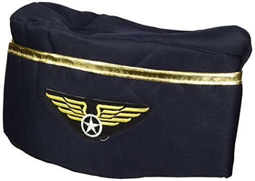 Smiffy s air hostess hat (blue/ gold)