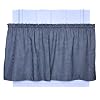 Logan Gingham Check Print 68-Inch by 36-Inch Tailored Tier Curtains, Black