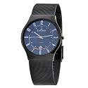Skagen Mens Watch T233XLTMN with Black Titanium Bracelet and Blue Dial