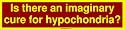 Is there an imaginary cure for hypochondria? Large Bumper Sticker