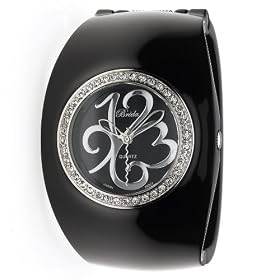 Breda Womens 6223_blk Hannah Oversized Plastic Bangle Watch