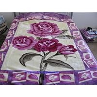 King Korean Style Blanket--Lavender Flower