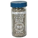 Morton & Bassett Organic Coarse Ground Black Pepper, 1.8-Ounce Jars (Pack of 3)