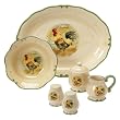 Gibson Royal Rooster 7-piece Completer Set Service for 4, Colorful
