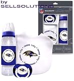 BALTIMORE RAVENS NFL Baby Gift Set: Kickoff Collection 3-Piece Baby Feeding Set