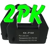 Buy 2 PK Compatible Panasonic KX-P2130 2135 Black Printer Ribbons (KX-P160), Works for...