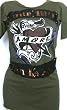 Mosquitohead Women's 'AMORE' PATCH TEE- Army Green
