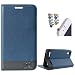 DMG Lenovo A6000 Flip Cover, DMG PRaiders Premium Magnetic Wallet Stand Cover Case for Lenovo A6000 (Pebble Blue) + 3.5mm Jewel Dust Jack RS.349.00