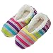 4pk Women's Warm & Cozy Feet Fuzzy Slippers Non-Slip Lined Socks Booties Indoor, L/XL (10-11), Multicolor