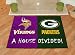Fanmats 8462 Minnesota Vikings Green Bay Packers House Divided Rug