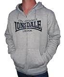 Veste sweat pull survetement a capuche homme LONSDALE (XL, Gris Clair)