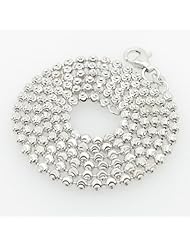 Ladies .925 Italian Sterling Silver Moon Cut Link Chain Length - 18 inches Width - 2mm
