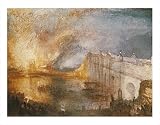 Burning of the Houses of Parliament by Joseph Mallord William Turner,11 in. x 8.6 in.