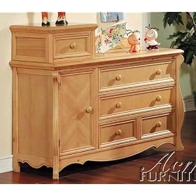 Storage Dresser Casual Style Maple Finish