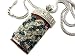 Silver Iced Out Pill Bottle Pendant with a 36 Inch Necklace Chain Good Quality