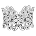 Black Diamond Scroll Cuff Bracelet in Sterling Silver