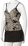 Christina Women's Sand Flowers 2 Piece Crossover Skirtini, ,
