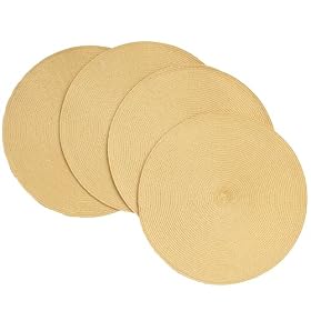 Benson Mills Victorian Round Placemats, Gold, Set of 4Victorian Round Placemat, Set of 4