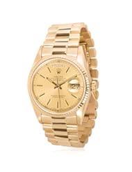 Watch: Rolex 1980s Day-Date Swiss Automatic 18K Yellow Gold Mens Chronometer Watch 18038 (Certified Pre-owned) - Rolex