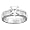 Personalized Sterling Silver Round CZ Engraved Engagement Ring - 6