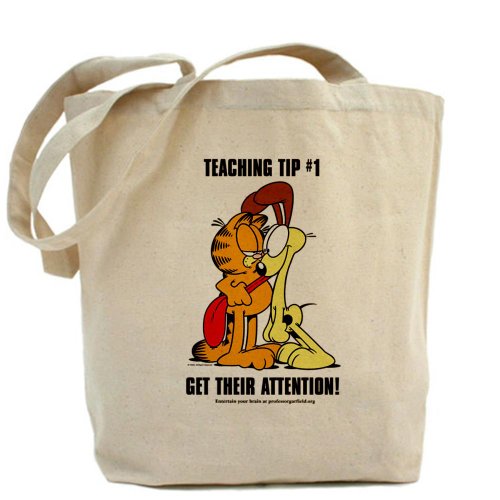 CafePress Get Their Attention, Garfield Tote Bag - Standard Multi-color