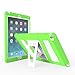MoKo iPad Air 2 Case - [Kickstand] Durable Hybrid Silicone + Hard Polycarbonate Kid Proof Extreme Duty [Shock-Absorption] with Foldable Stand Protective Cover for Apple iPad 6 9.7 Inch Tablet, GREEN